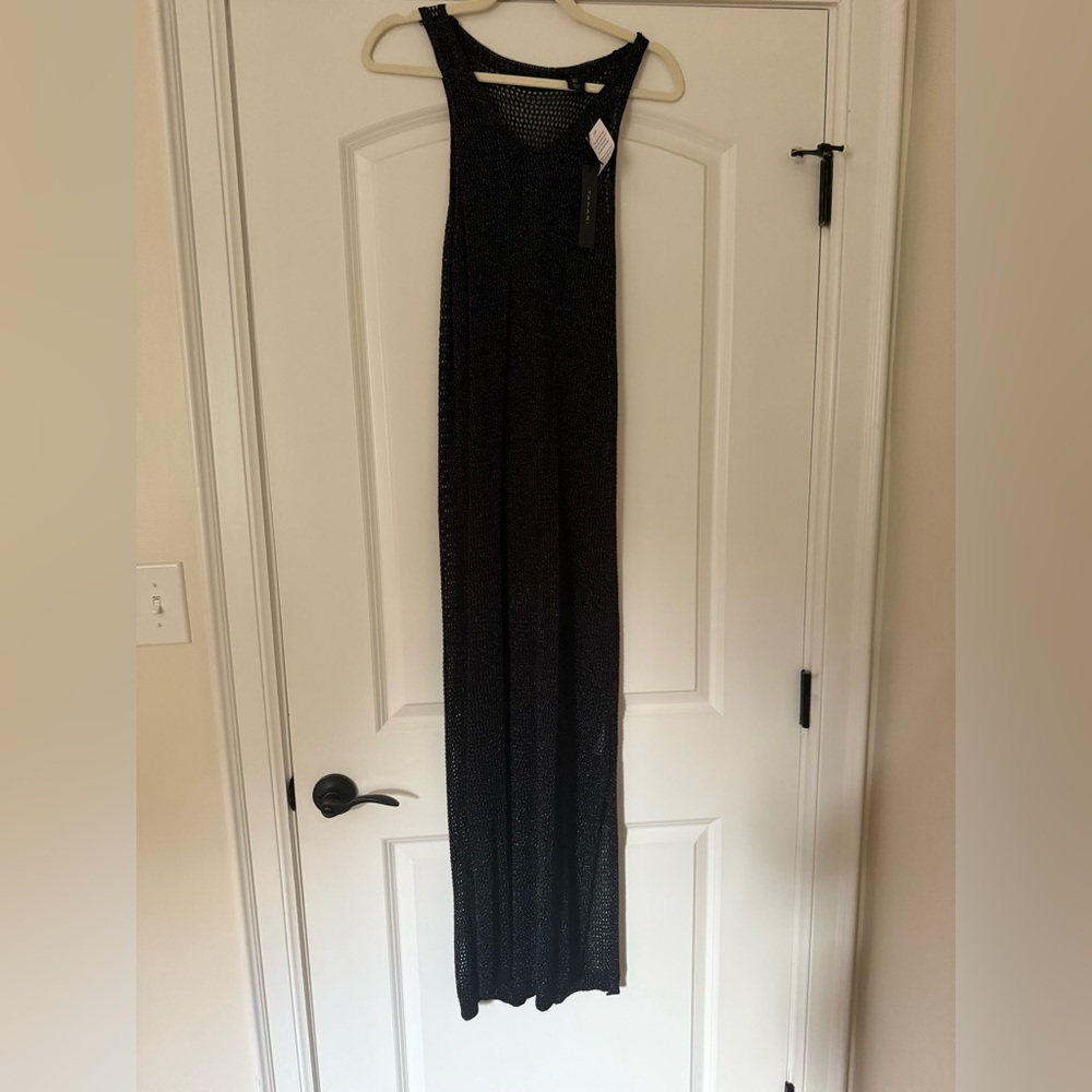 Tahari Black Knit Swim Coverup